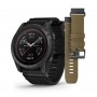 Smartwatch Garmin tactix 7 - Pro Edition con cinturino in nylon nero e marrone chiaro